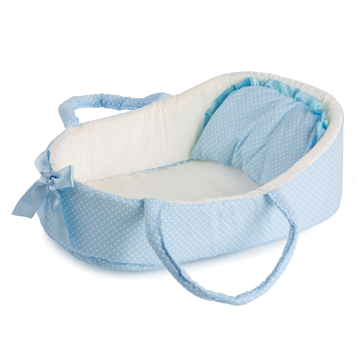 Blue Carrycot for Reborn Baby Doll –...