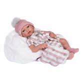 Muñeca Lara, vestido y mantita - 38cm