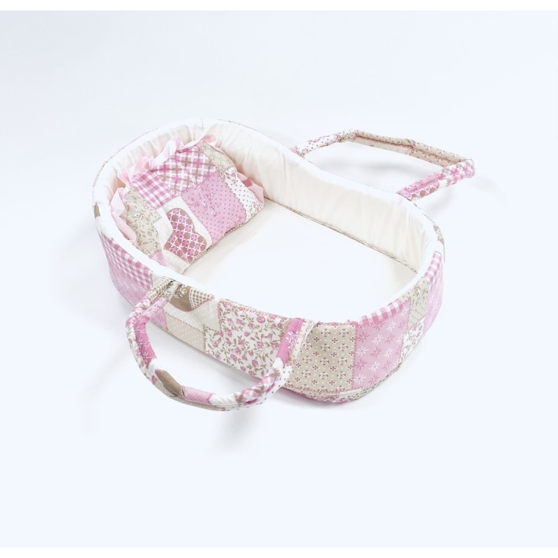 Pink Patchwork Carrycot... 2