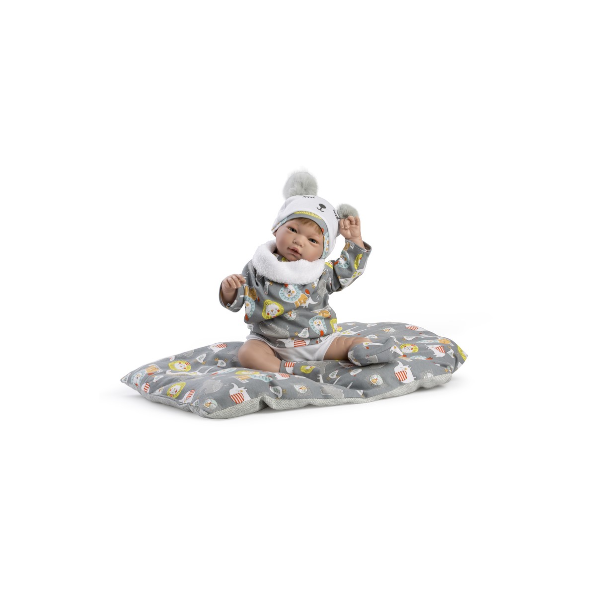 Puppe Reborn Santi – dunkles Haar mit...