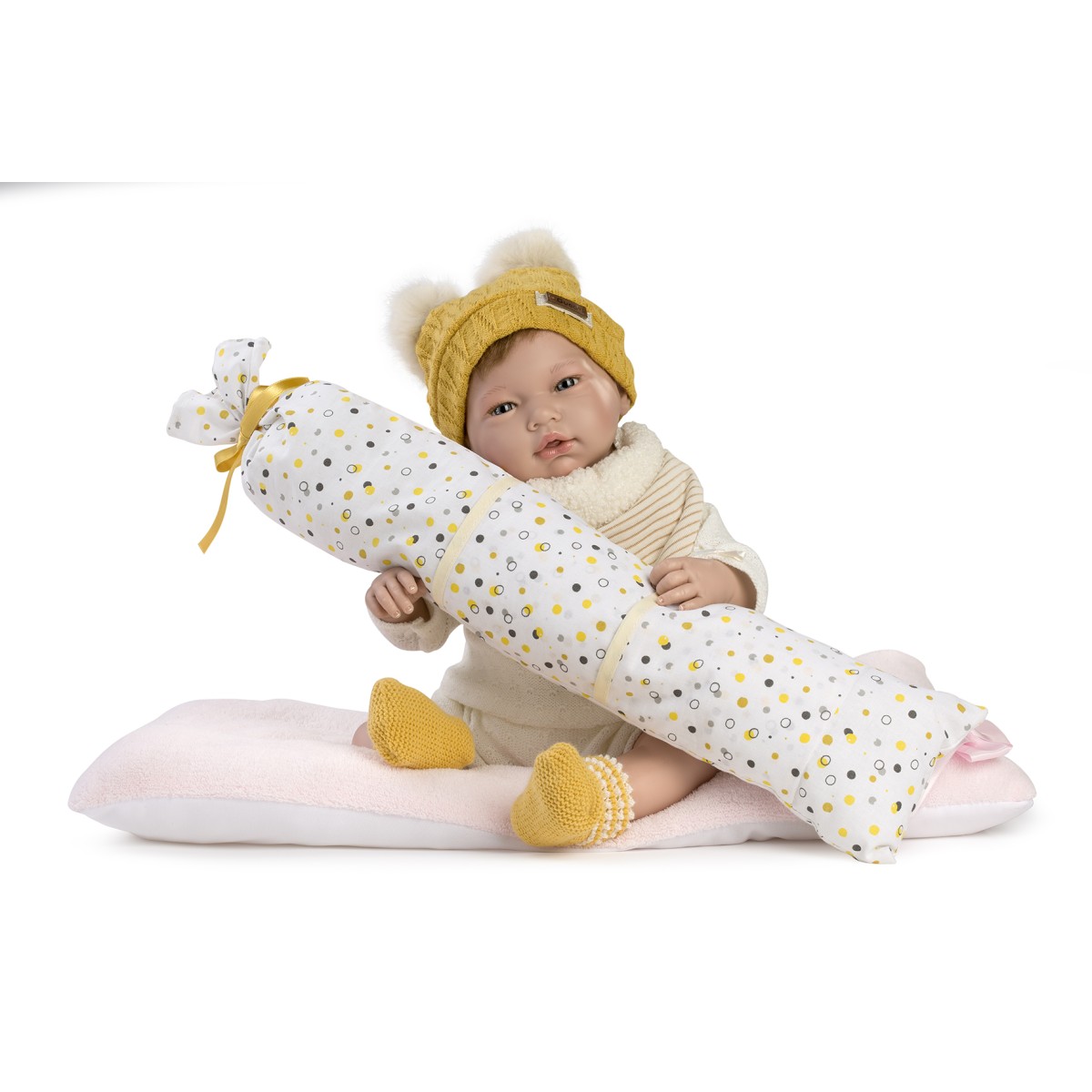 Puppe Reborn Mia, dunkles Haar, Beige...