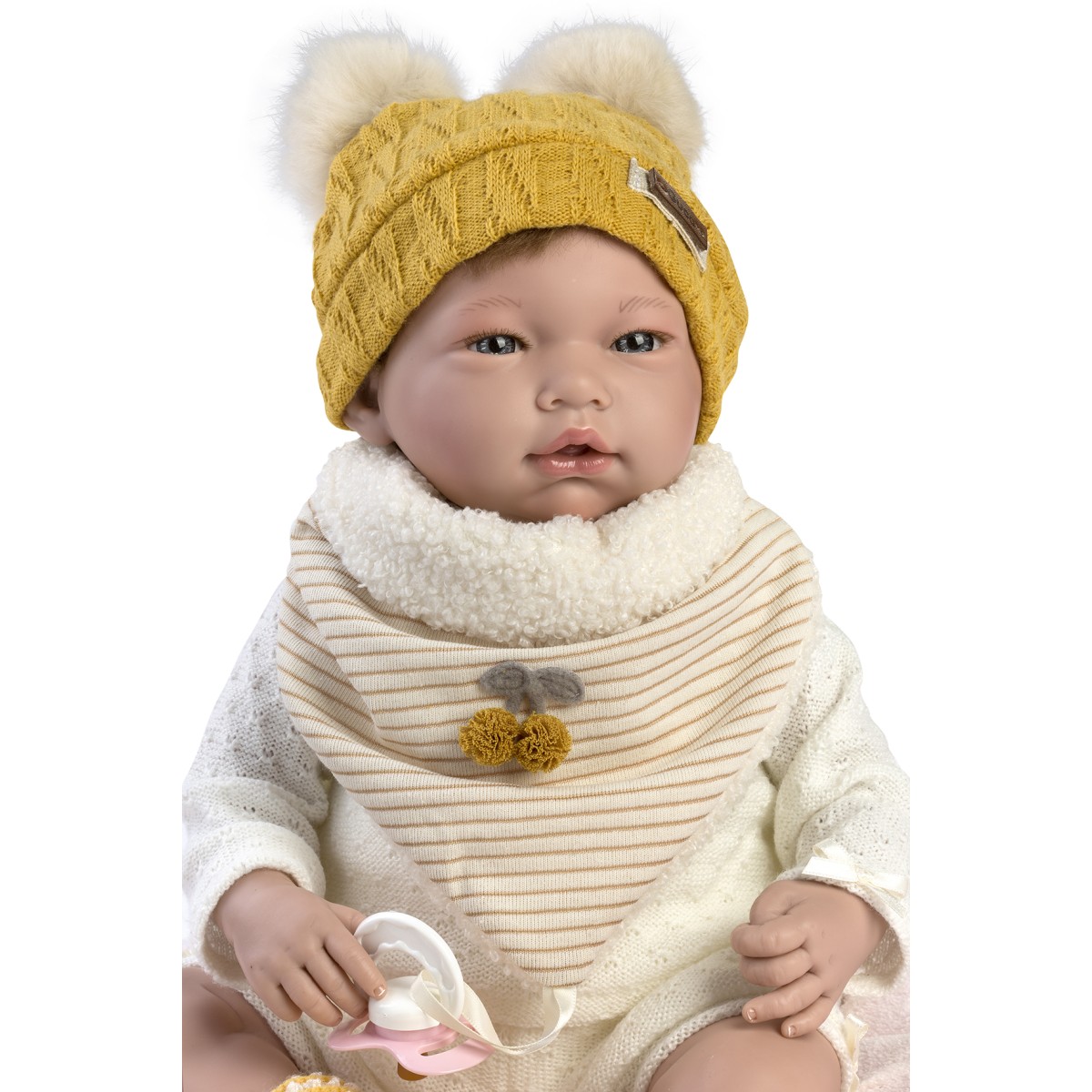 Puppe Reborn Mia, dunkles Haar, Beige...