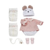 Ropa reborn camisa rosa, braguita, gorro y calcetines - 38cm