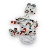 Conjunto Blanco con dinosaurios.
