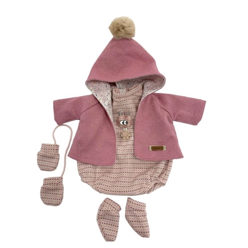 Rosa Outfit für 46 cm...