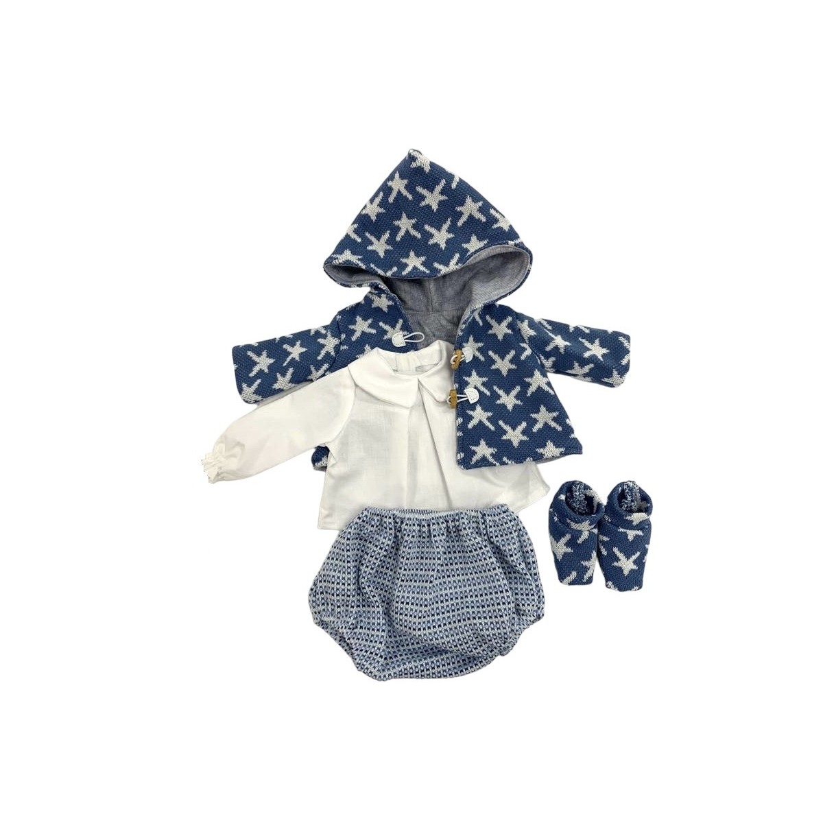 Puppe Reborn-Kleidung 46 cm – Weiß...