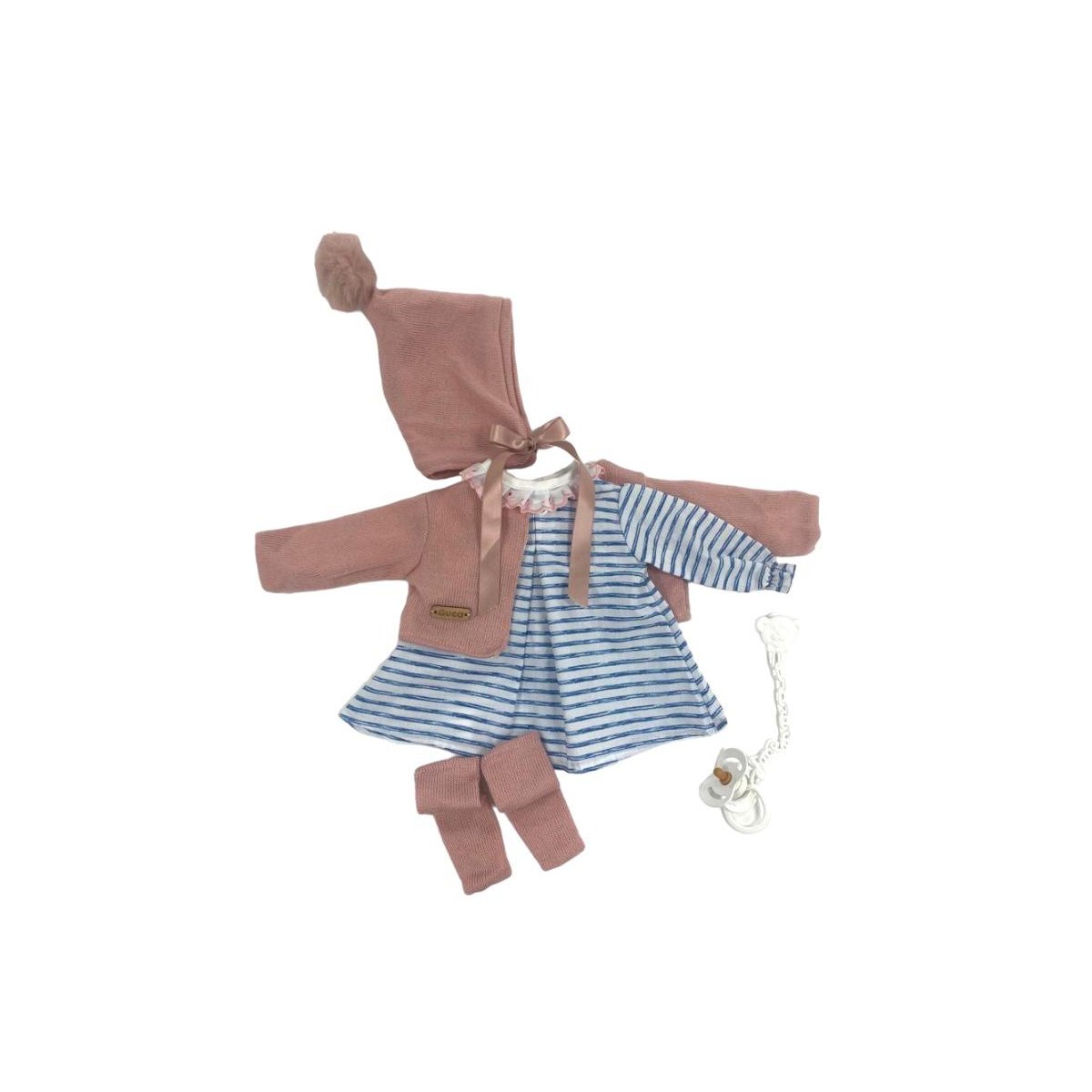 Blue Striped Dress Outfit with...