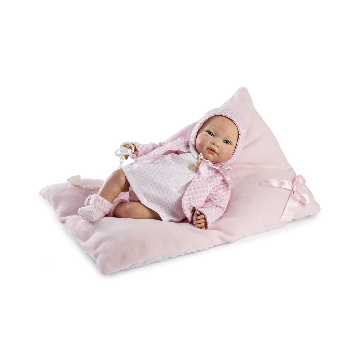 Puppe Reborn Bianca, Rosa Kleid und...