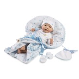 Reborn Jose, gorro, babero, manoplas y mantita - 46cm