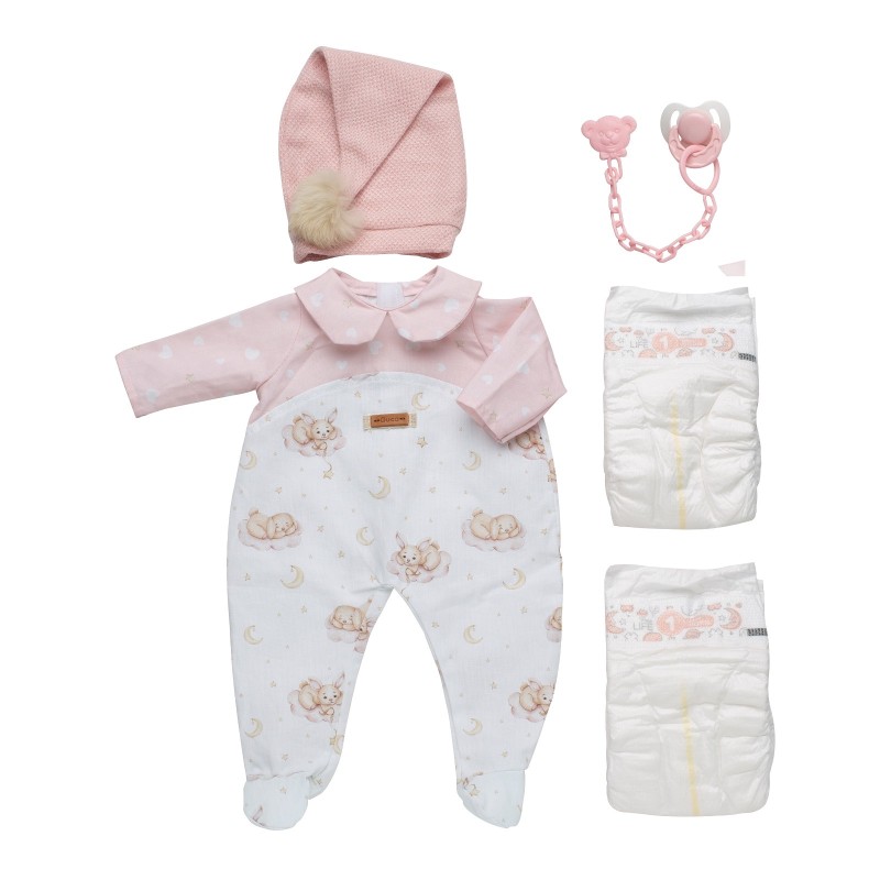 Pijama reborn rosa con...