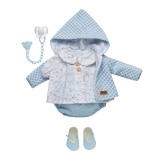 Ropa reborn, camisa, braguita y chaqueta con capucha - 46cm