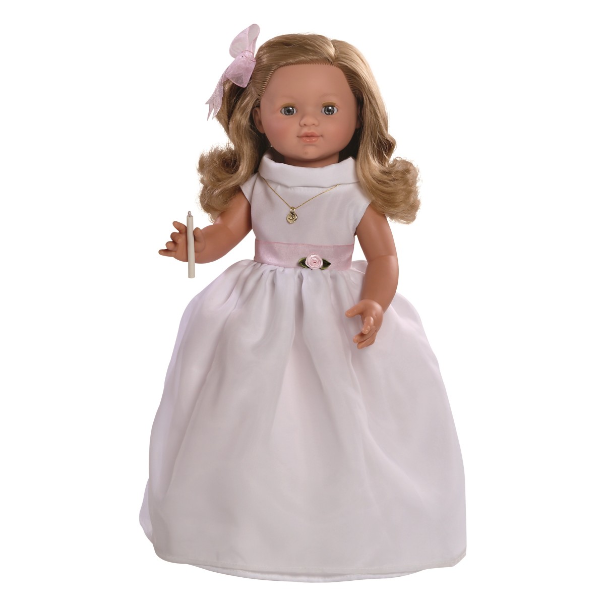 María Comunión, vestido blanco con...