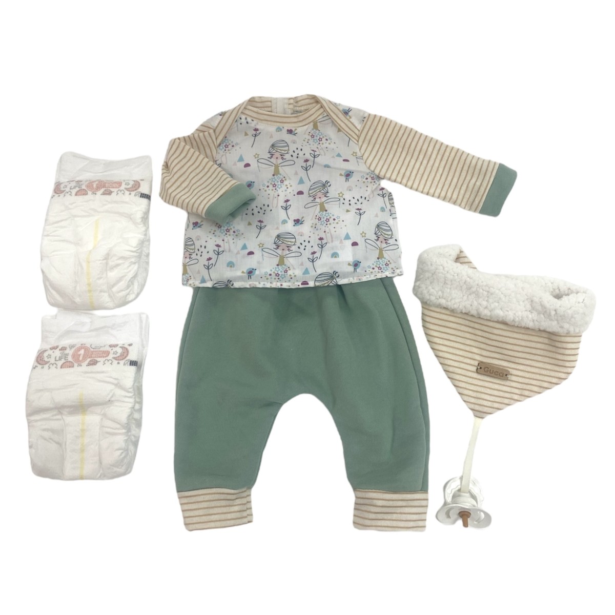 Reborn Clothing: Top, Green Trousers...