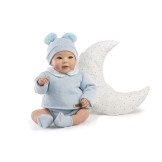Reborn Kike, jersey y braguitas de lana azul brillante - 46cm