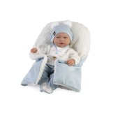 Muñeco Adri, jersey, polaina y manta - 38cm