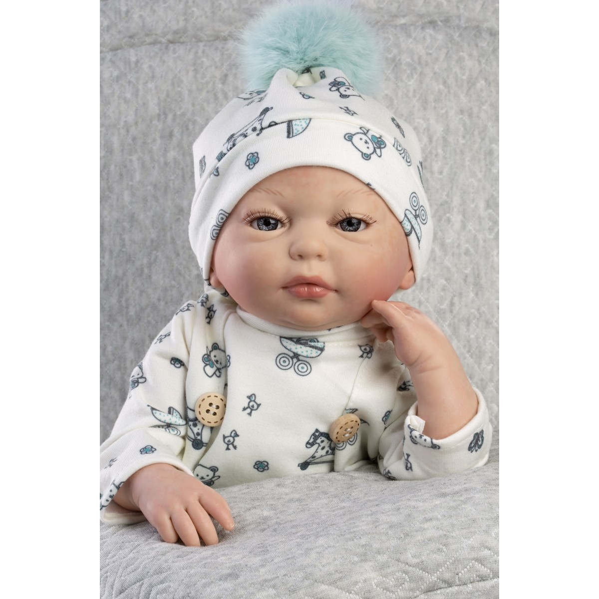 Reborn Prematuro Nico - Camiseta beig...