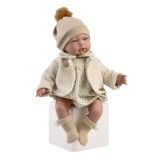 Muñeca con peso Cris, pelele y chaqueta - 42cm