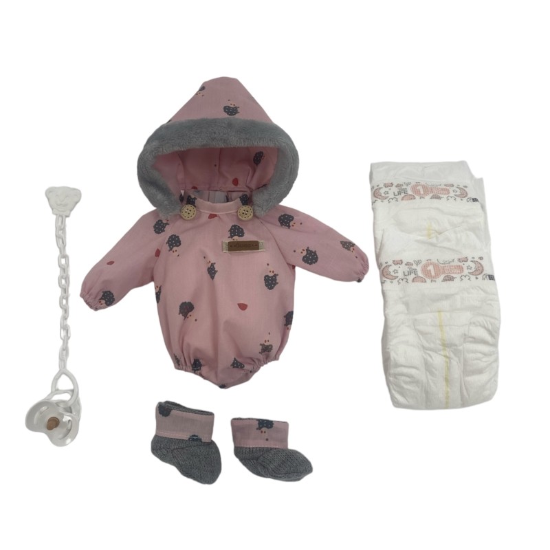 Ropa reborn, pelele rosa,...