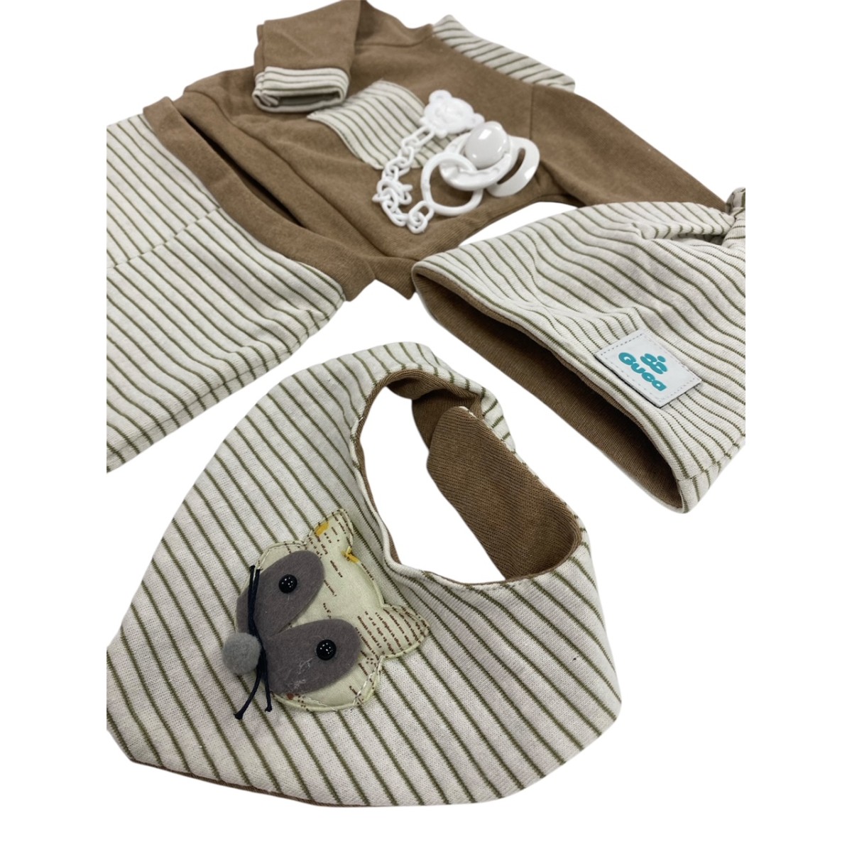 Reborn-Kleidung: Braun Pullover,...