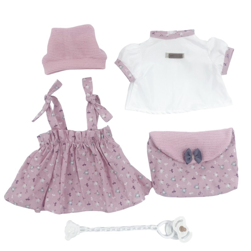 Rosa Kleid mit kurzärmelig...