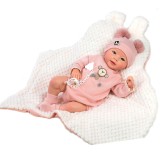 Reborn Sofía – Pintada a mano con pelele rosa gorro y accesorios (46 cm)