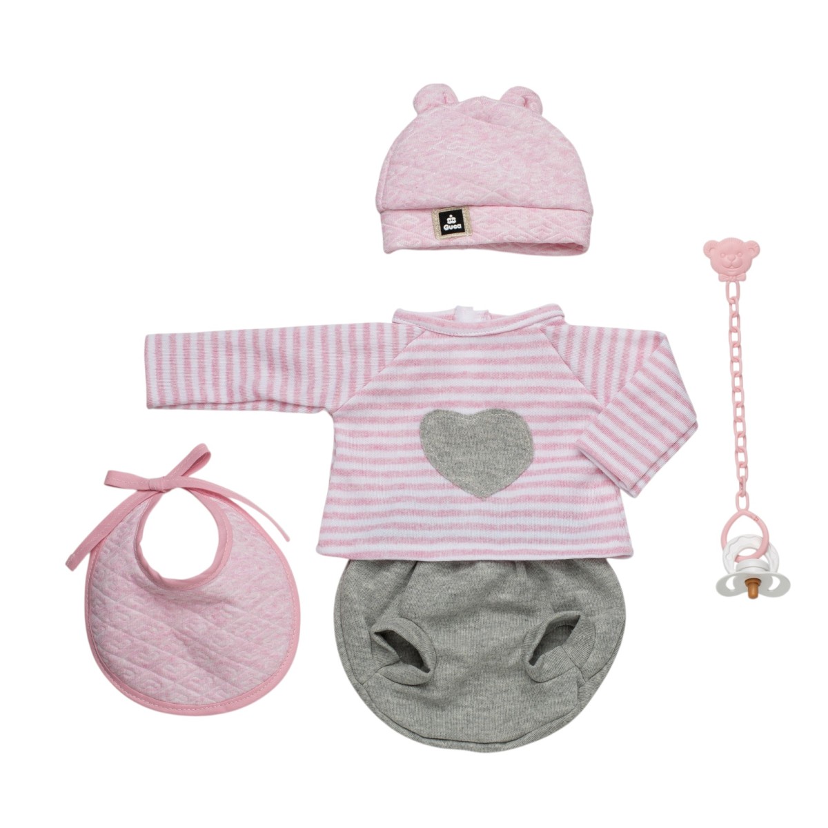 Ropa reborn talla 46cm - pelele gris,...