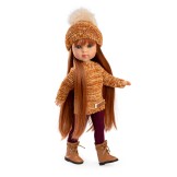 Muñeca Penelope Copenhague – Pelo largo pelirrojo. Jersey y gorro de lana, leggins y botas. 33 cm