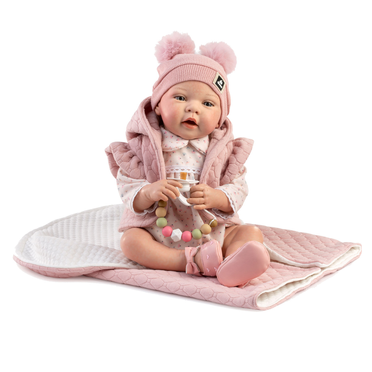 Reborn Candela mit rosa Strampler –...