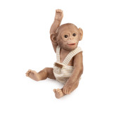 Mono Reborn 25 cm – Cuerpo de vinilo, pelele beige